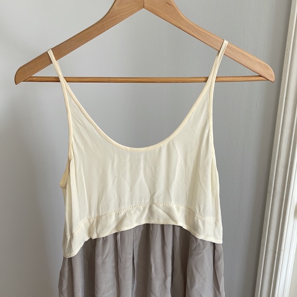 Wilfred 100% Silk Two Toned Baby Doll Dress - Picture 2 of 5